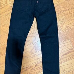 Levi's Black 511 Slim Jeans with Leather Patch